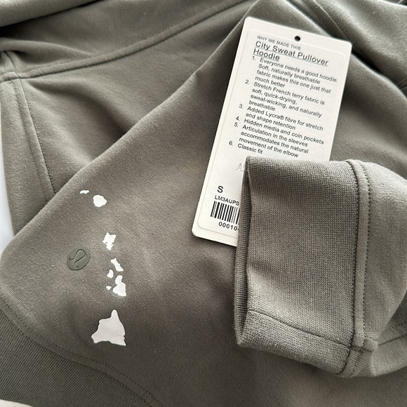 LULULEMON Hawaii Islands CITY SWEAT PULLOVER HOODIE Grey Sage Man Woman S 🩶💚 - Picture 6 of 8